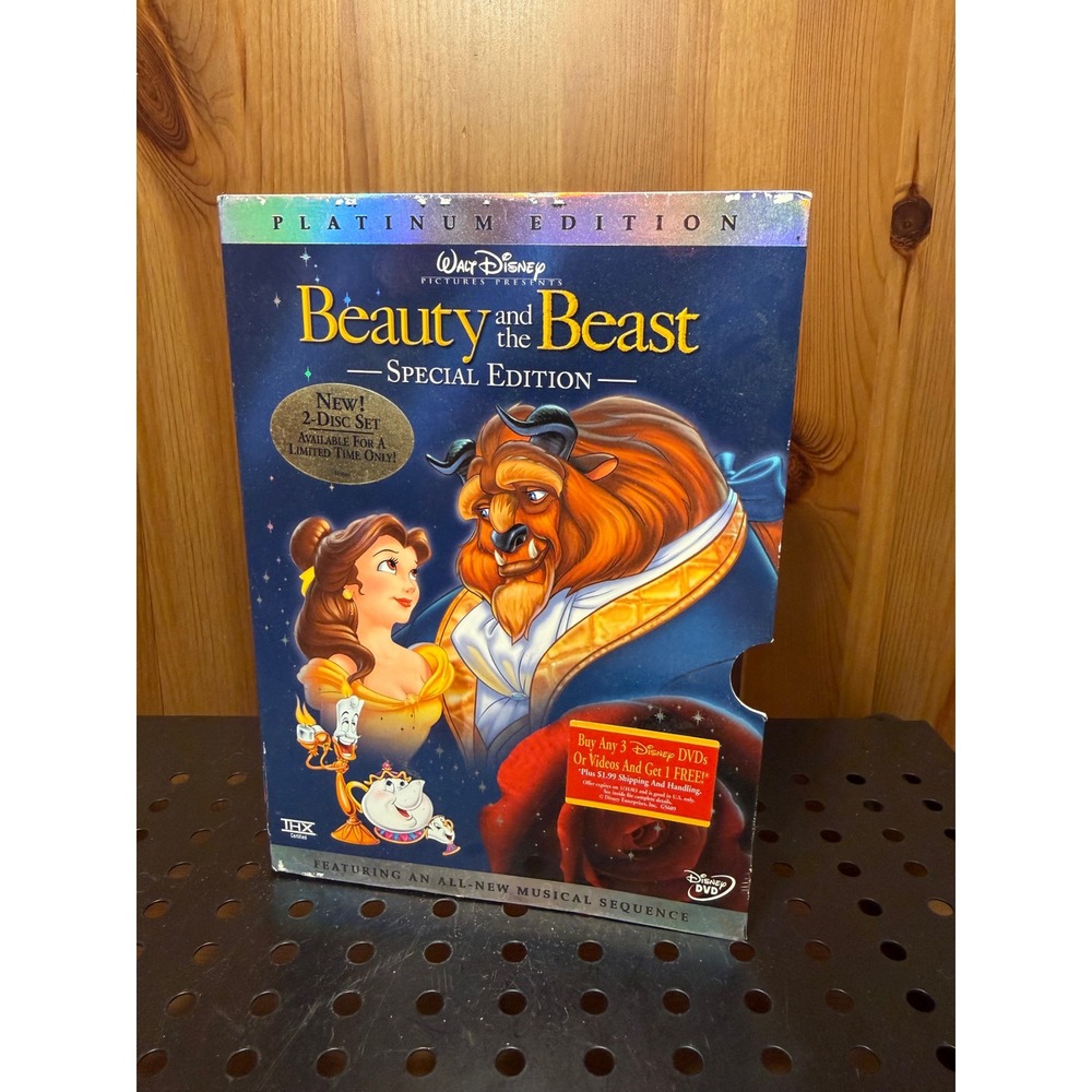 Disney Beauty and the Beast Platinum Edition 2-Disc DVD Spec Edition new/sealed